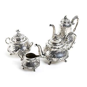 Viennese silver tea and coffe service - ... 