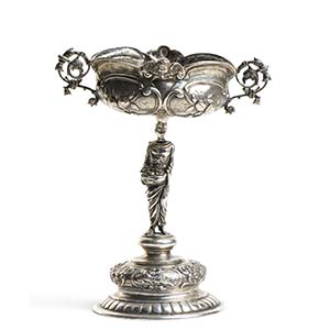 German silver figural wedding cup - Hanau ... 