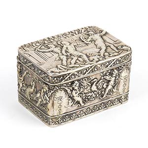 German silver box - Hanau late 19th century, ... 