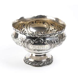 Punch bowl americana in argento - XIX ... 
