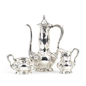 American Art Nouveau sterling silver coffee ... 