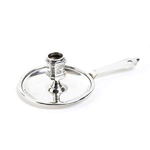 Italian sterling silver chamber candlestick ... 