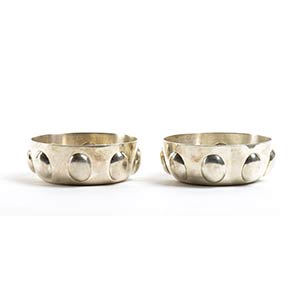 A pair of Italian sterling silver  ... 