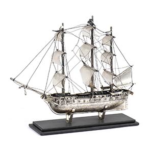 Italian sterling silver model of a ship - ... 