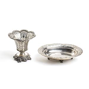 Two Turkish silver baskets - early 20th ... 