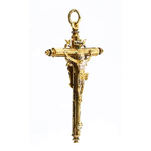 Croce pendente continentale in oro ... 