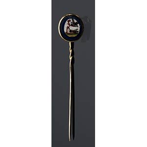 Gold and micromosaic stick pin - 19th ... 