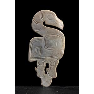 A JADE SMALL PLAQUE WITH A STYLIZED ... 