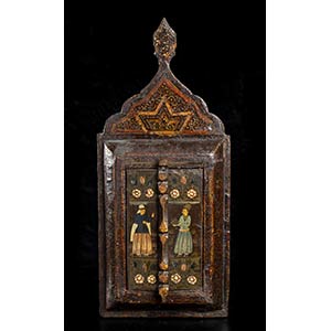 A WOOD NICHE WITH A MINIATUREPersia, ... 