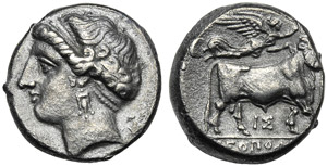 Campania, Didramma, Napoli, c. 275-250 a.C.; ... 