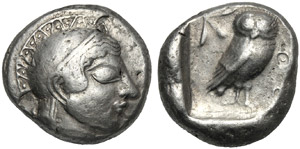 Attica, Tetradrachm, Athens, c. 500-485 BC; ... 