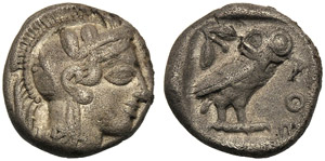Attica, Drachm, Athens, after 449 BC; AR (g ... 