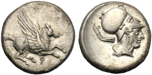 Corinthia, Stater, Corinth, c. 415-387 BC; ... 
