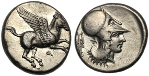 Corinthia, Stater, Corinth, c. 415-387 BC; ... 