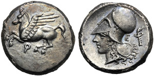 Corinzia, Statere, Corinto, c. 386-307 a.C.; ... 