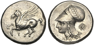 Corinzia, Statere, Corinto, c. 386-307 a.C.; ... 