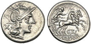 C. Juventius Thalna, Denarius, Rome, 154 BC; ... 