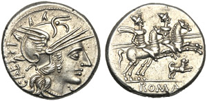 C. Antestius, Denario, Roma, 146 a.C.; AR (g ... 