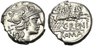 C. Renius, Denario, Roma, 138 a.C.; AR (g ... 