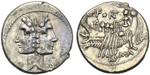 C. Fonteius, Denario, Roma, 114 o 113 a.C.; ... 