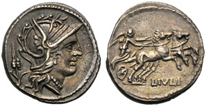 L. Iulius, Denario, Roma, 101 a.C.; AR (g ... 