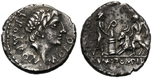 L. Pomponius Molo, Denarius, Rome, 97 BC ... 