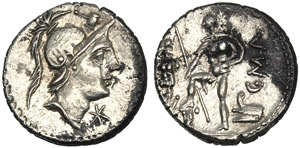 C. Publicius Malleolus, Denario, Roma, 96 ... 