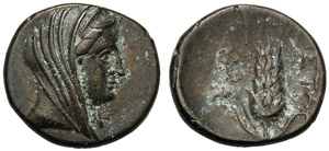 Lucania, Bronzo, Metaponto, c. 300-250 a.C.; ... 