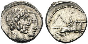 C. Marcius Censorinus, Denario, Roma, 88 ... 