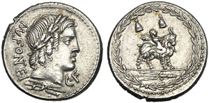Mn. Fonteius C.f., Denarius, Roma, 85 BC ; ... 