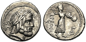 L. Procilius f., Denarius, Rome, 80 BC; AR ... 