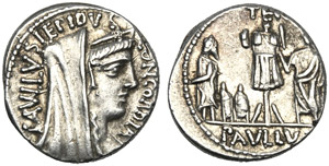 L. Aemilius Lepidus Paullus, Denario, Roma, ... 