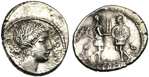 C. Servilius C.f., Denarius, Rome, 57 BC; AR ... 