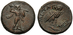 Lucania, Bronze, Metapontion, c. 300-250 BC; ... 