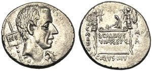 C. Coelius Caldus, Denario, Roma, 51 a.C.; ... 