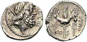 Cn. Nerius, Denarius, Rome, 49 BC; AR (g ... 