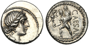 C. Iulius Caesar, Denario, Africa, 47-46 ... 
