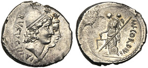 Mn. Cordius Rufus, Denarius, Rome, 46 BC; AR ... 