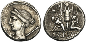 C. Iulius Caesar, Denario, Spagna, 46-45 ... 