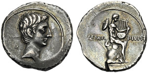 C. Caesar Octavianus, Denario, Italia: zecca ... 