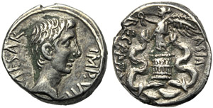 C. Caesar Octavianus, Quinario, Roma, 29-27 ... 