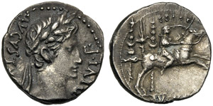 Augustus (27 BC - AD 14), Denarius, ... 