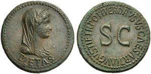 Livia (Tiberius, 14-37), Dupondius, Rome, AD ... 
