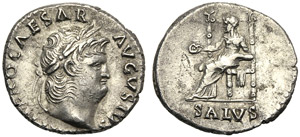 Nerone (54-68), Denario, Roma, c. 65-66 ... 