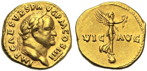 Vespasian (69-79), Aureus, Rome, AD 72-73; ... 
