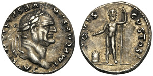 Vespasiano (69-79), Denario, Roma, 76 d.C.; ... 