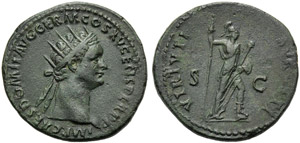 Domitian (81-96), Dupondius, Rome, AD 90-91; ... 