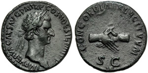 Nerva (96-98), As, Rome, AD 96; AE (g 10,73; ... 