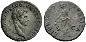 Nerva (96-98), As, Rome, AD 97; AE (g 10,43; ... 