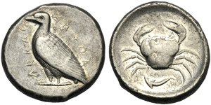 Sicily, Tetradrachm, Akragas, c. 470-420 BC; ... 